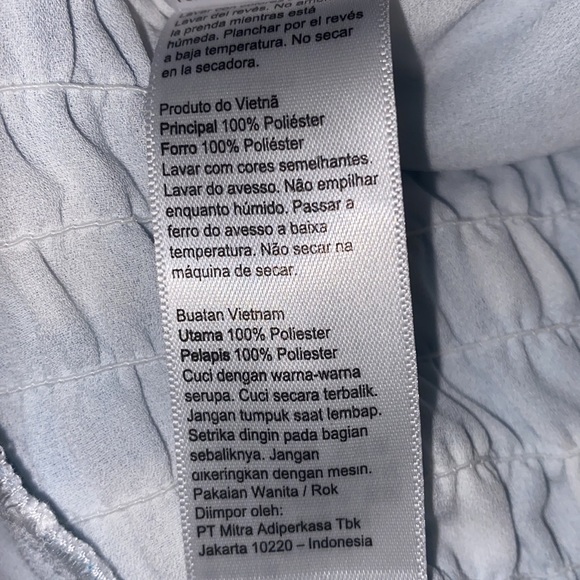 NWOT TOPSHOP Gingham Smocked Tiered Midi Skirt 10 - Picture 6 of 6